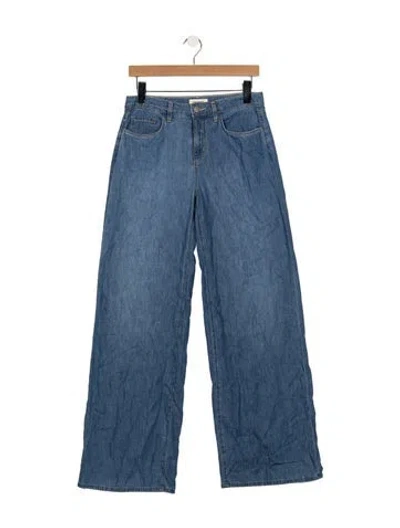 Pre-owned L'agence High-rise Wide Leg Jeans In Blue