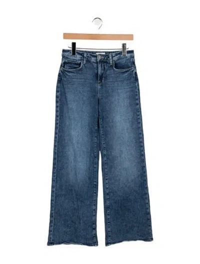 Pre-owned L'agence High-rise Wide Leg Jeans In Blue
