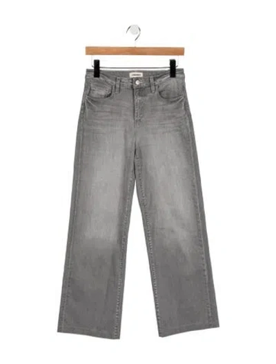 Pre-owned L'agence High-rise Wide Leg Jeans In Gray
