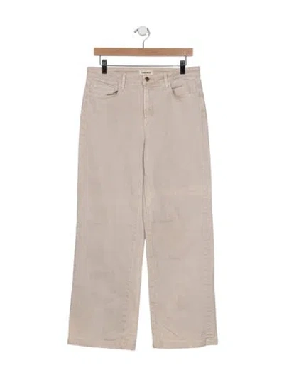 Pre-owned L'agence High-rise Wide Leg Jeans In Gray