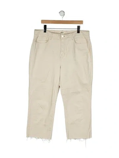 Pre-owned L'agence High-rise Wide Leg Jeans In Neutral