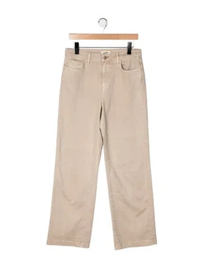 Pre-owned L'agence High-rise Wide Leg Jeans In Neutral