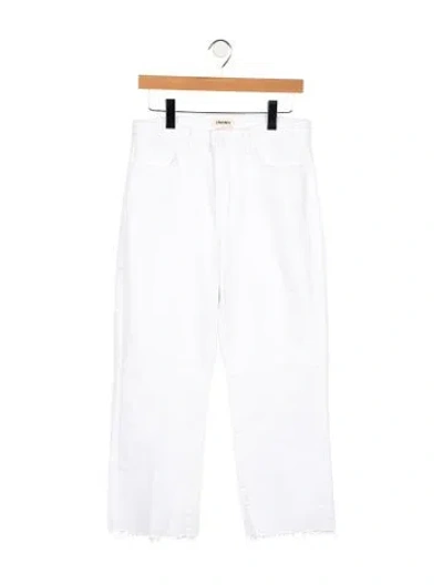 Pre-owned L'agence High-rise Wide Leg Jeans In White