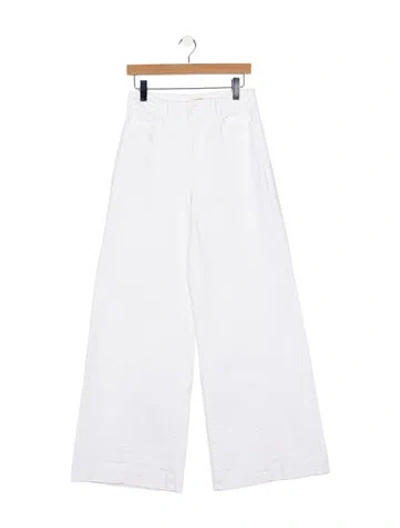 Pre-owned L'agence High-rise Wide Leg Jeans In White