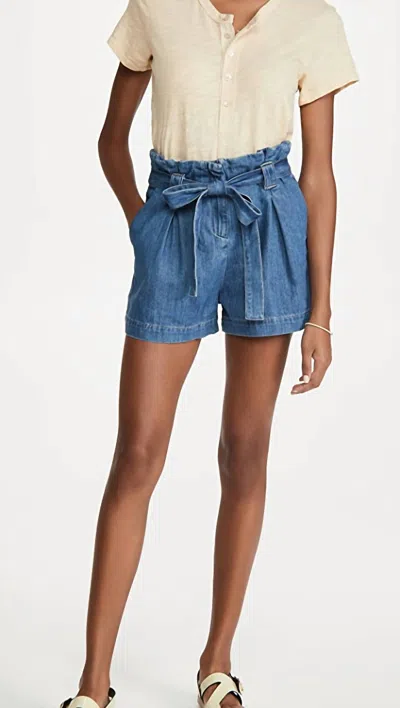L'agence Hillary Paperbag Shorts In Concord In Gray