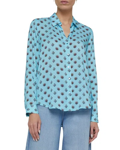 L'agence Lagence Holly Blouse In Blue