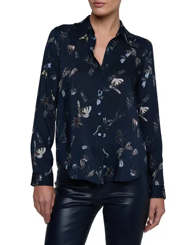 L'agence Holly Blouse In Blue