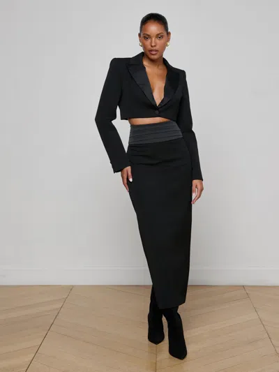 L'agence Honesty Maxi Skirt In Black