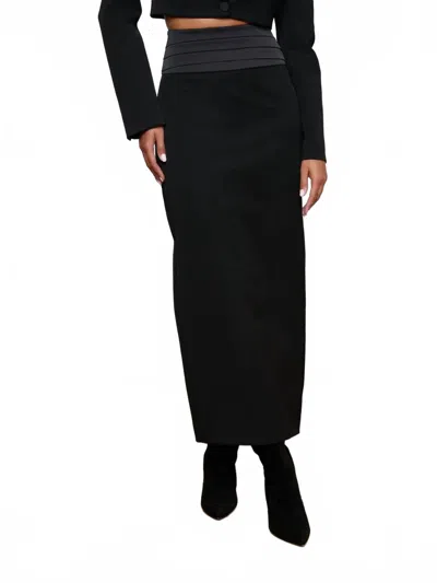 L'agence Honesty Maxi Skirt In Black