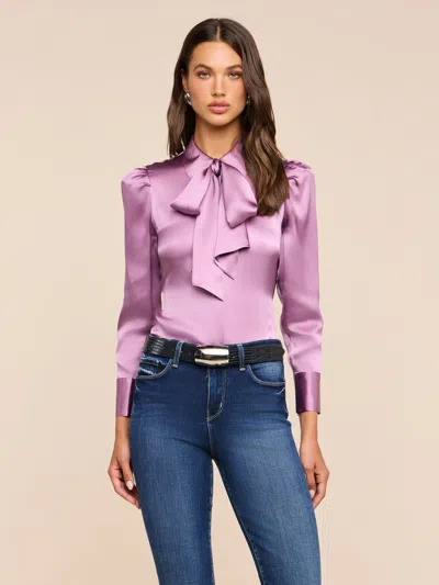 L'agence Honey Silk Blouse In Wisteria