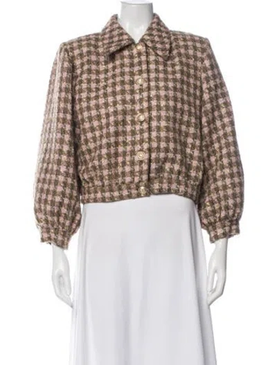 Pre-owned L'agence Houndstooth Print Blazer