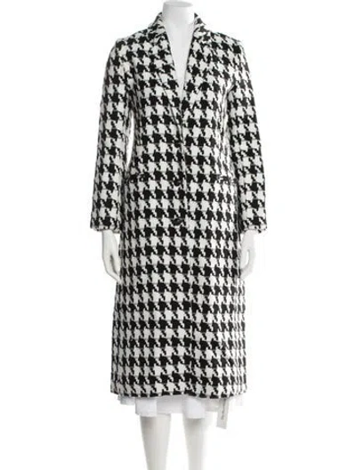 Pre-owned L'agence Houndstooth Print Coat In Multi