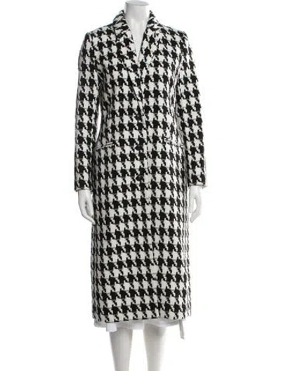 Pre-owned L'agence Houndstooth Print Coat In Multi