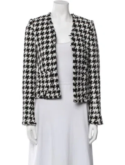 Pre-owned L'agence Houndstooth Print Evening Jacket In Multi