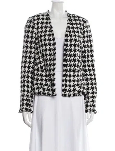 Pre-owned L'agence Houndstooth Print Evening Jacket W/ Tags In Multi