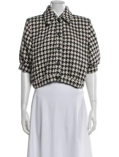 Pre-owned L'agence Houndstooth Print Jacket