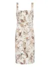 L'agence Idy Jungle Print Belted Dress In Neutral