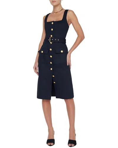 L'agence Idy Midi Dress In Black