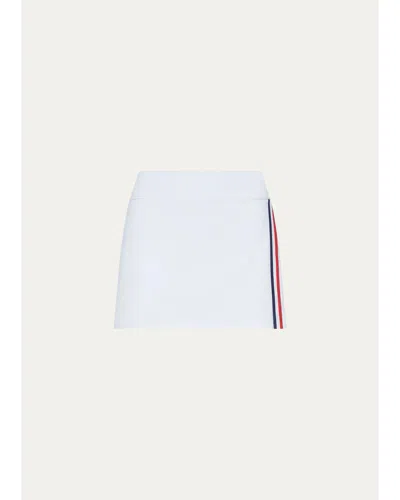 L'agence Iga Tennis Wrap Mini Skirt In White