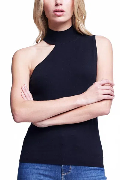 L'agence Imani Mock Neck Tank Top In Black