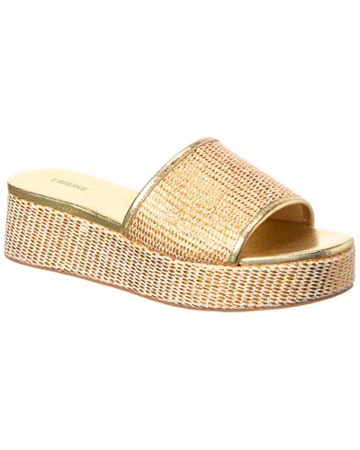 L'agence Inaya Raffia Platform Espadrille In Neutral
