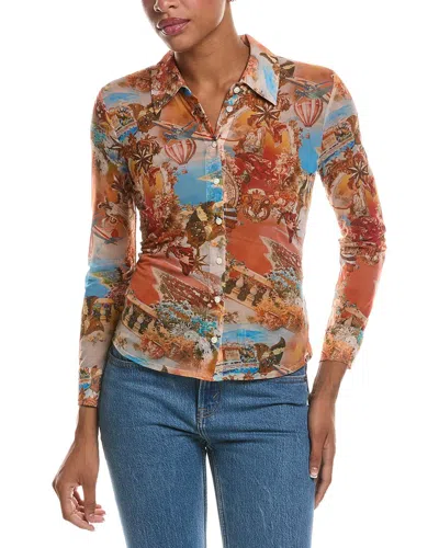 L'agence Indiana Fitted Blouse In Mtcl-multi Collage
