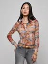 L'agence Indiana Mesh Blouse In Multi