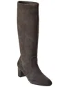 L'agence Ines Slouch Calf Suede Boot In Gray