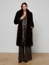 L'agence Irisa Faux Fur Coat In Brown
