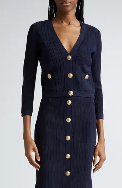 L'agence Irvin Cardigan In Midnight/ Gold