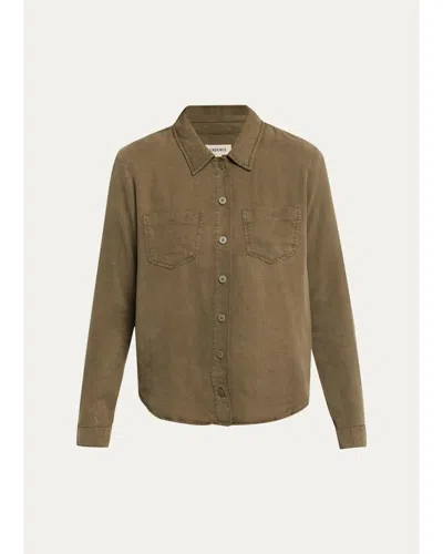 L'agence Isla Denim Shirt In Green