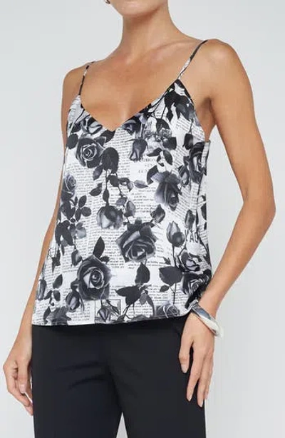 L'agence Jane Rose Print Silk Camisole In Multi