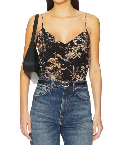 L'agence Jane Tapestry Camisole In Black