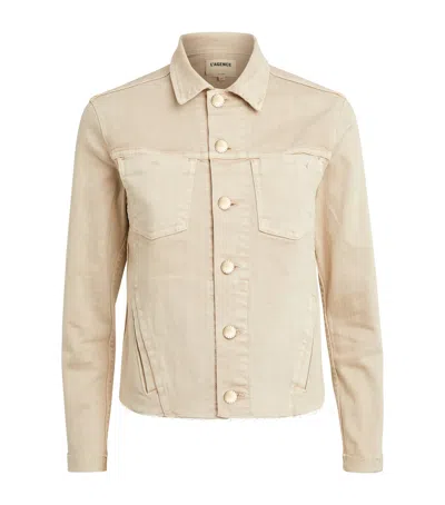 L'agence Janelle Denim Jacket In Neutral