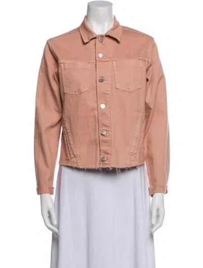 Pre-owned L'agence Janelle Denim Jacket In Pink