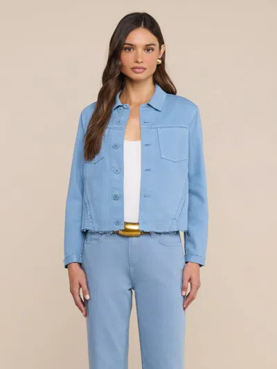 L'agence Janelle Jean Jacket In Blue