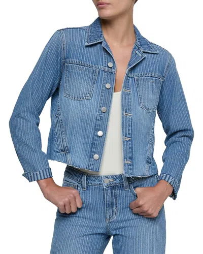L'agence Janelle Slim Raw Jacket In Multi