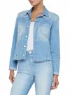 L'agence Janelle Slim Raw Jacket In Essex In Blue