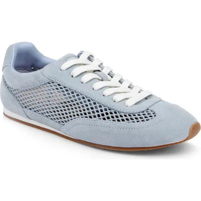 L'agence Jarah Mixed Media Sneaker In Blue