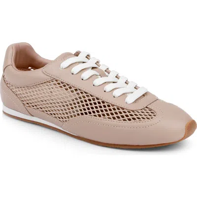 L'agence Jarah Mixed Media Sneaker In Neutral