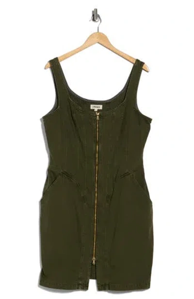 L'agence Jaxyn Corset Zip Dress In Metallic