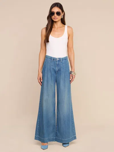 L'agence Jayani Pleated Wide-leg Jean In Blue