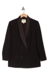 L'agence Jayda Relaxed Double-breasted Blazer In Black