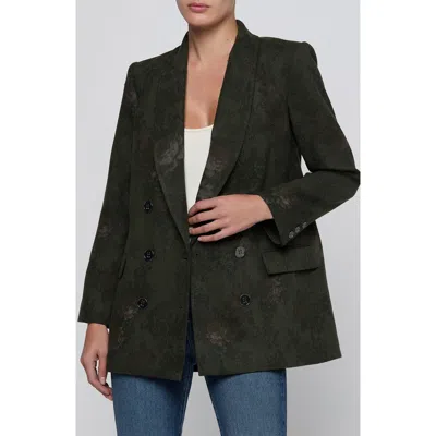 L'agence Jayda Relaxed Double Breasted Blazer In Black