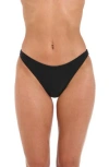 L'agence Nicole Solid Classic Bikini Bottom In Black