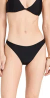 L'agence Jean Solid Scoop Front Bikini Bottom In Black