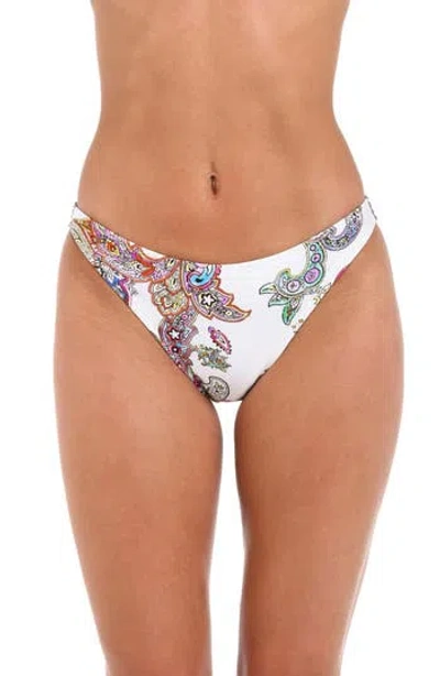 L'agence Jean Bright Paisley Scoop Bikini Bottoms In Multi