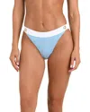 L'agence Jean Colorblocked Chic Bikini Bottom In Blue