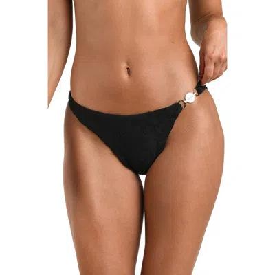 L'agence Jean Jacquard Terry Bikini Bottoms In Black