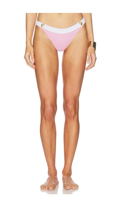 L'agence Jean Scoop Front Bikini Bottom In Pink